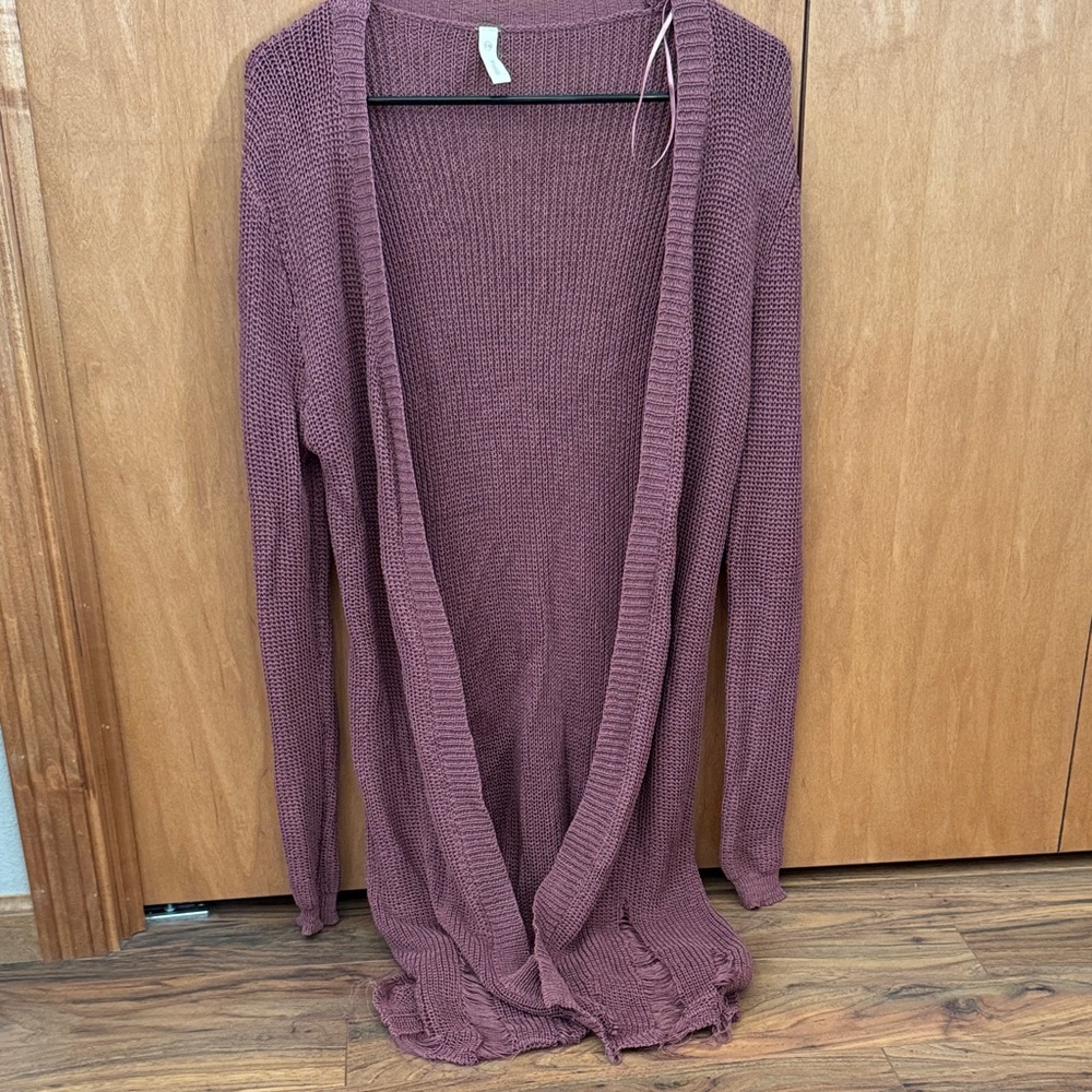Wishlist Dusty Rose Open-Front Cardigan